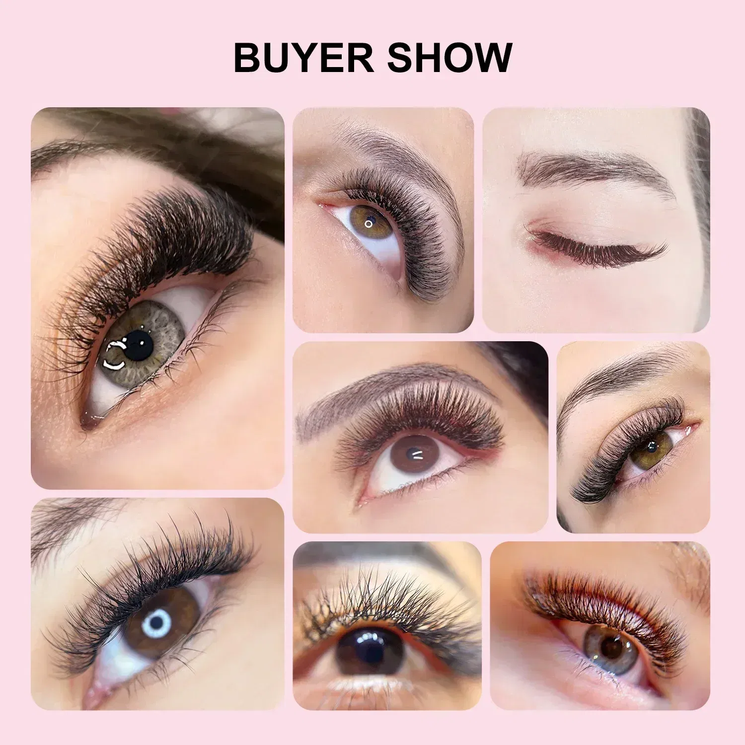 Color: Other, Curl: C, Thickness: 0.07mm, Length: 9mm - ARISON YY Lashes and 3D/4D/5D W Shape Lashes Brasileiro Premade Volume Eyelashes Extension Soft Thin Easily Grafting Extension