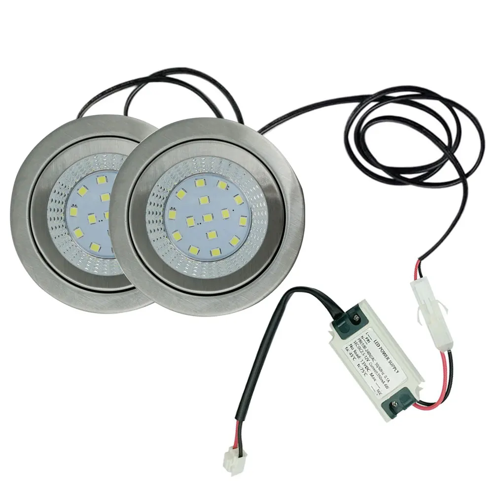 Emitting Color: WHITE, Support Dimmer: No - 1-Set 68mm Range Hood Stove Light 2 1/8in Hole 1.5W LED Smoke Fan Light Kitchen Cabinet Hood Light 20W Halogen Bulb Equivalent
