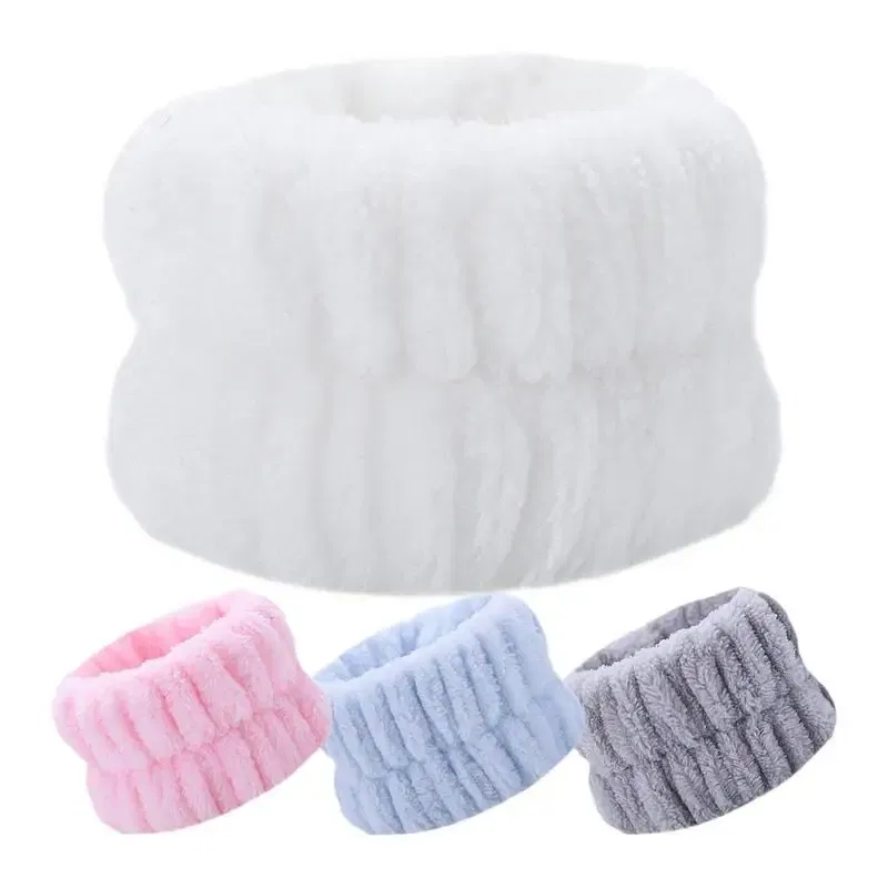Color: Pink, Ships From: france - 2pc Wrist Washing Belt Soft Microfiber Towel Wristbands For Washing Face Water Absorption Washing Prevent Wetness Wrist Washband