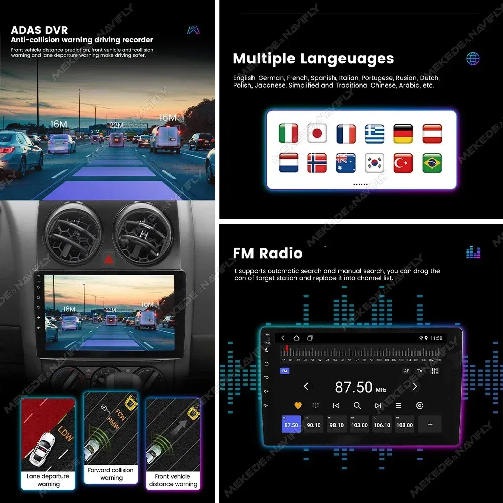 Color: Pink - Autoradio For Mazda 3 II For Mazda3 BL 2010-2012 Android 14 Car Radio Multimedia Player Head Unit Wireless Carplay Android Auto