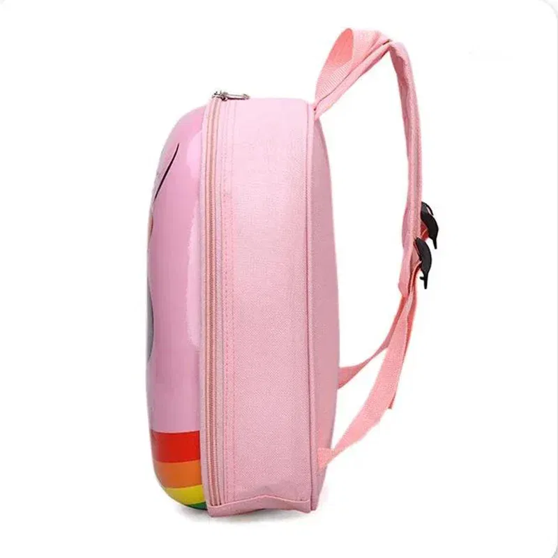Color: black - Disney New Cartoon Backpack Mickey Mouse Frozen Kids Cute Hard Shell Waterproof High Capacity School Bag Girl Gift