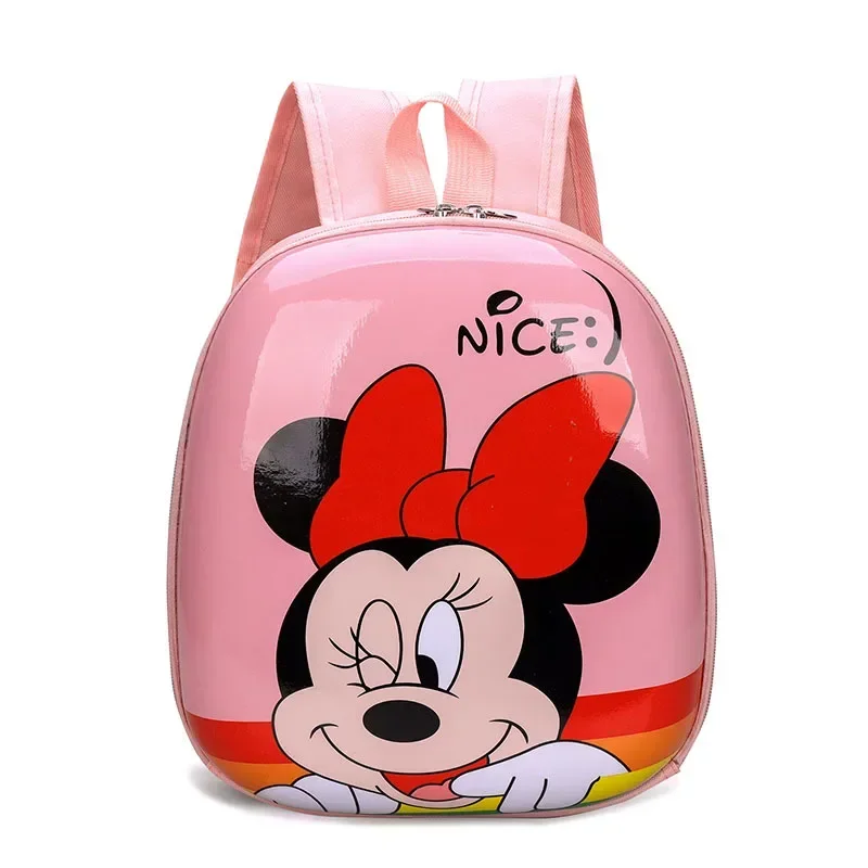 Color: black - Disney New Cartoon Backpack Mickey Mouse Frozen Kids Cute Hard Shell Waterproof High Capacity School Bag Girl Gift