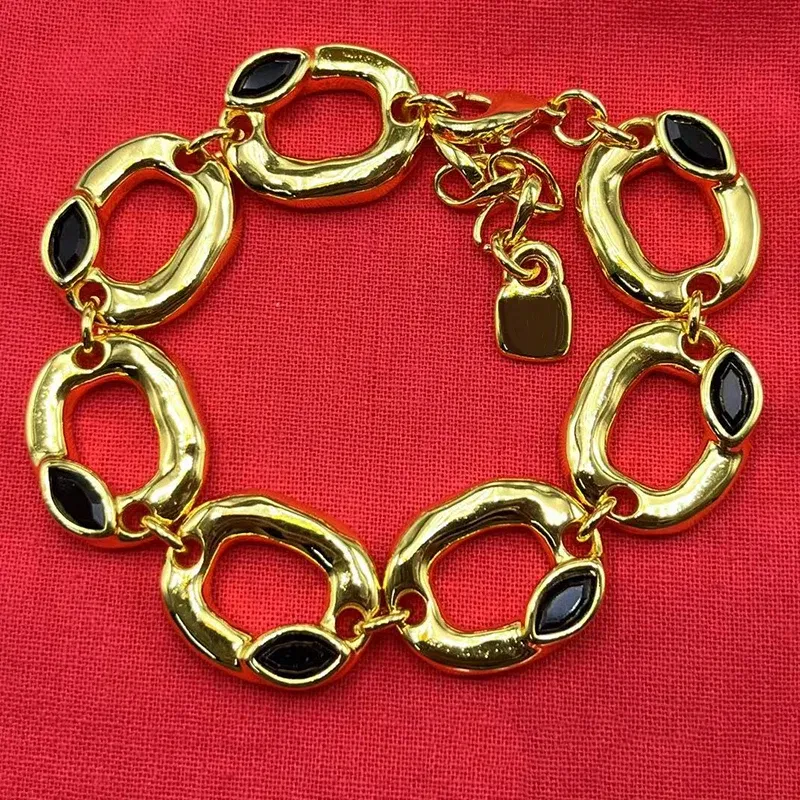 Metal Color: Rhodium Plated - gift of New Hot Spanish jewelry lightweight luxury jewelry bracelet ladies party exquisite accessories high-quality gifts
