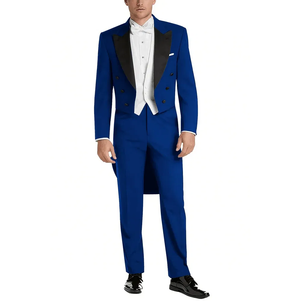 Color: Khaki, Size: L - Italy Style Aristocratic Men Suit Three Pieces(Jacket+Pants+Vest) Hot-selling High-quality Double Breasted Male Clothing