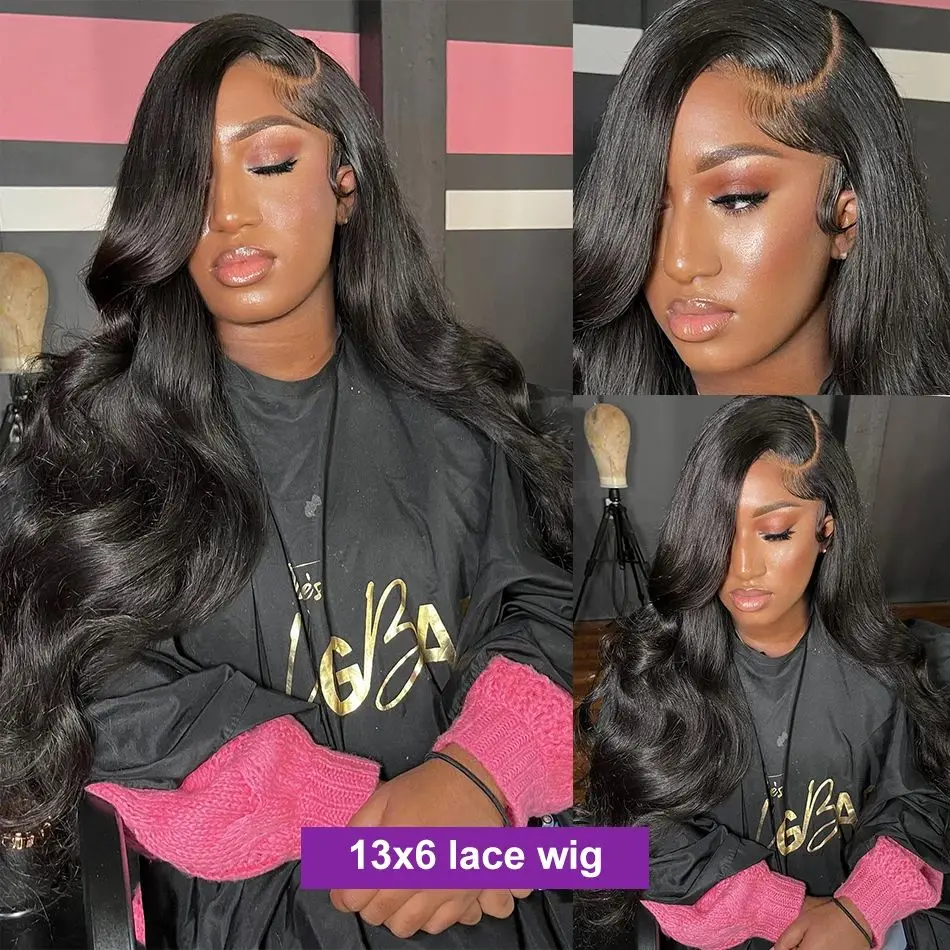 Ships From: CHINA, Stretched Length: 10inches, Density: 100%, Lace Size: 13x6 - Body wave hd transparent lace wig 13x6 human hair For Women choice Pre Plucked 30 40 Inch wavy Frontal brazilian cheap Wigs