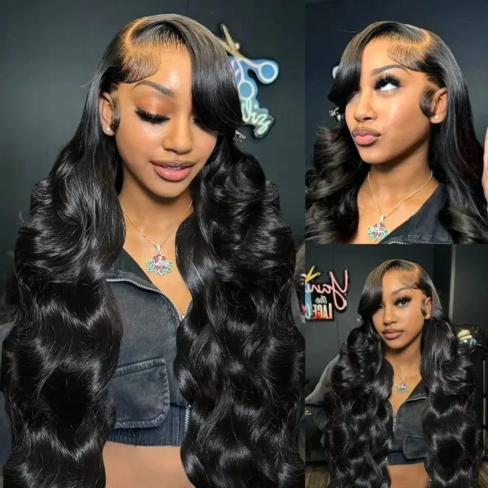 Ships From: CHINA, Stretched Length: 10inches, Density: 100%, Lace Size: 13x6 - Body wave hd transparent lace wig 13x6 human hair For Women choice Pre Plucked 30 40 Inch wavy Frontal brazilian cheap Wigs