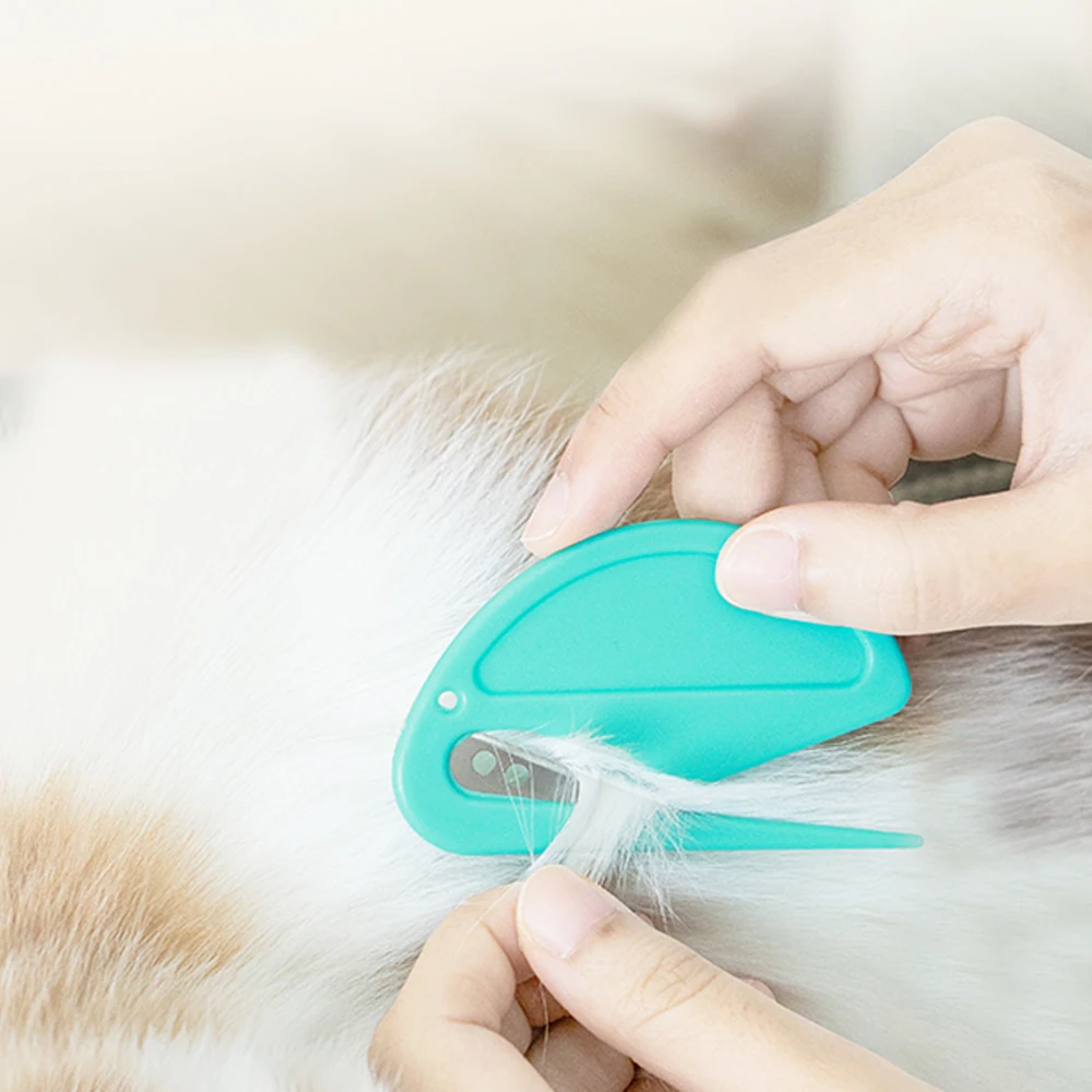 Color: WHITE, Size: S - Grooming Pet Hair Knot Knife Trim Shedding Dog Unknot Stainless Effectively Safe Cat Accessories