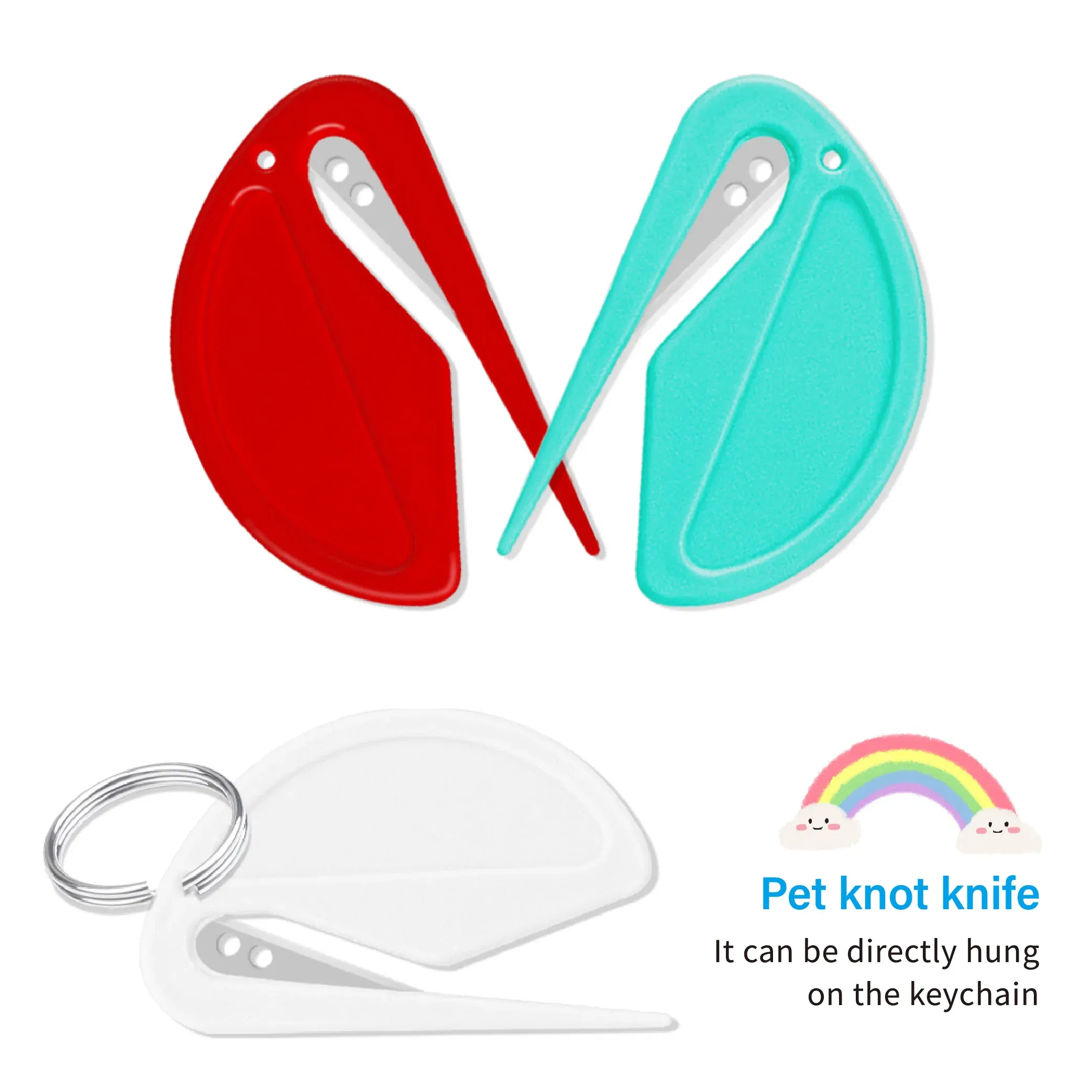 Color: WHITE, Size: S - Grooming Pet Hair Knot Knife Trim Shedding Dog Unknot Stainless Effectively Safe Cat Accessories