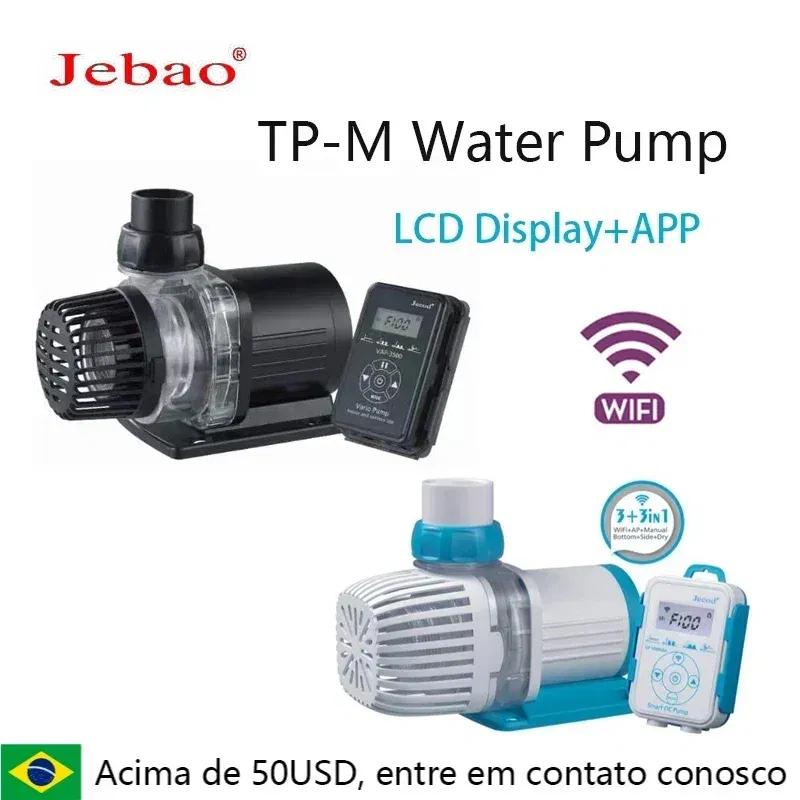 Color: Yellow, Power: 3W - 2023 Jebao Jecod aquarium EP submersible pump LCD display WIFI fish tank inverter silent top water circulation pump fish pond