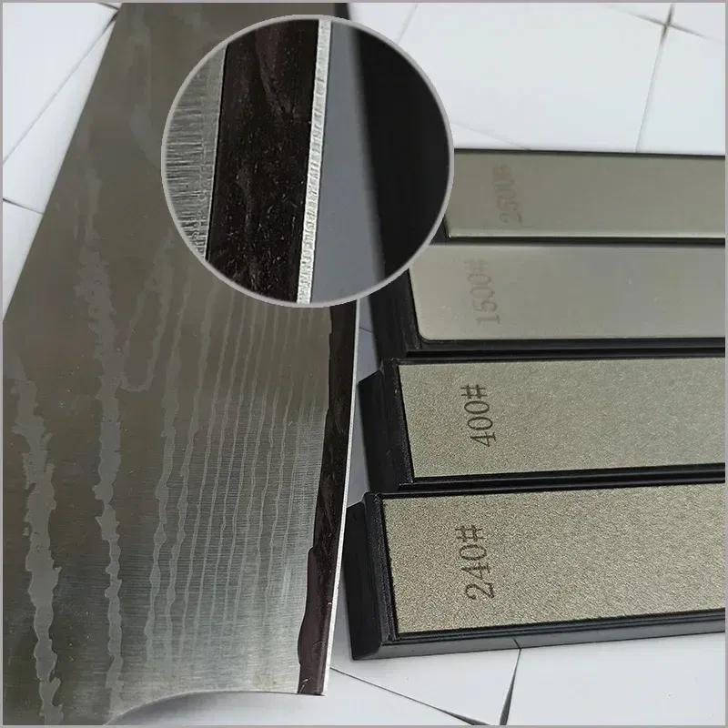 Color: Brown, Size: XL - Diamond Whetstone for Knife Sharpener Fixed Angle Knife Sharpener Sharpening Stone Diamond Whetstone Honing Stones Oil Stone SET
