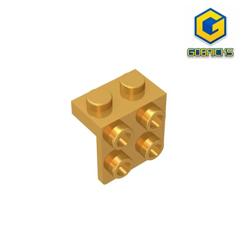 Color: Dark Blue - Gobricks GDS-641 ANGLE PLATE 1X2 / 2X2 compatible with lego 44728 21712 92411 children's DIY Educational Building Blocks