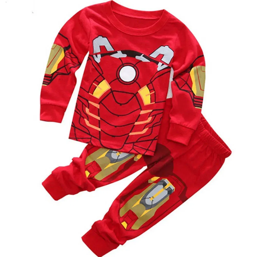Color: Ivory, Kid Size: 4 - MINISO Disney Boys Girls Pajamas Sets Kids Toddler 2 to 3 4 5 6 7 Years Cotton Long Sleeve Spring Fall Children Homewear Pijamas