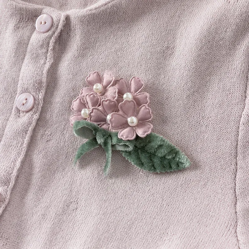 Color: Pink, Kid Size: 26 - Dave Bella 2025 Spring Girls Baby Princess Dress Children New Gentle Cute Embroidery Mesh Long Sleeved Party Outdoor DB1250340