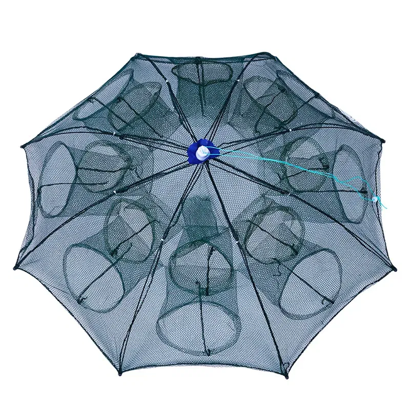 Color: WHITE - Cyrusher Umbrella Net Shrimp Cage Fishing Net Fish Protection  Automatic Folding Fish Net Moving Kite Fishing Net Hand Cast Net