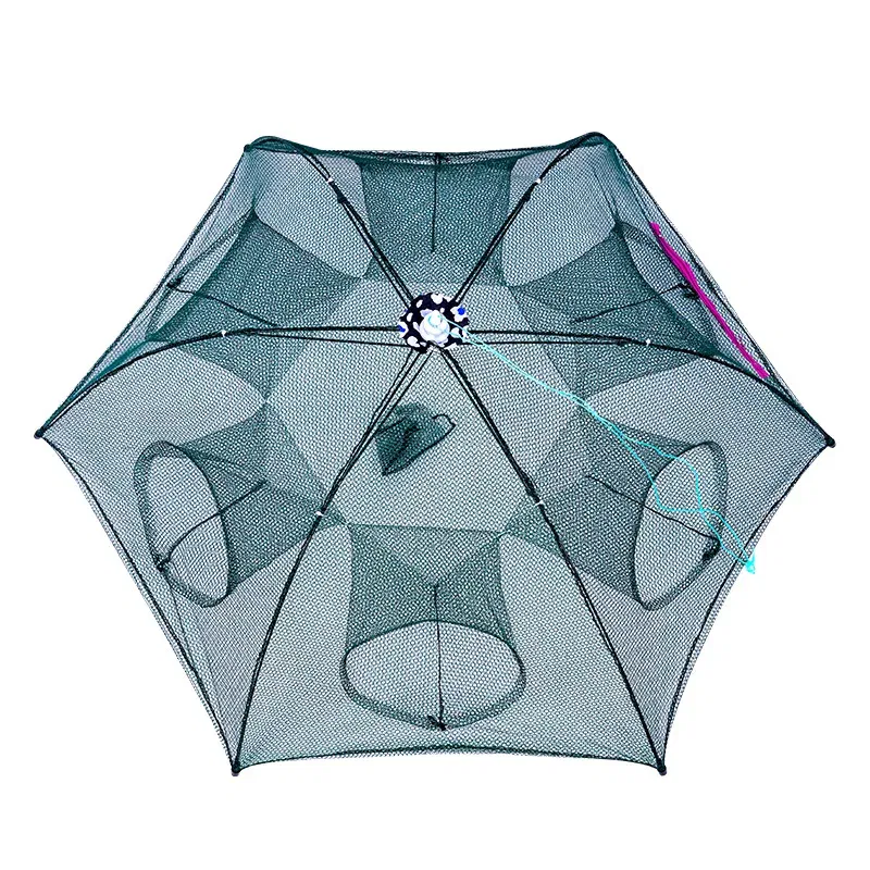 Color: WHITE - Cyrusher Umbrella Net Shrimp Cage Fishing Net Fish Protection  Automatic Folding Fish Net Moving Kite Fishing Net Hand Cast Net