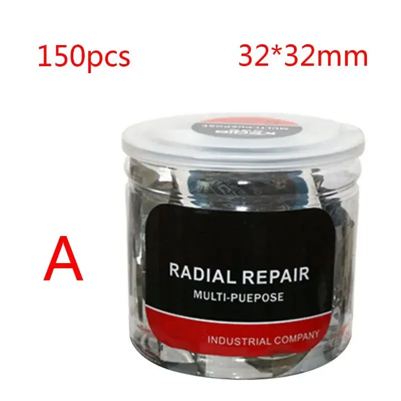 Color: WHITE - Cold Tire Patches 32mm 42mm 55mm 75mm Rubber Car Bicycle Bike Puncture Patch Tyre Repair Tools 150/100/64/36 Sheets