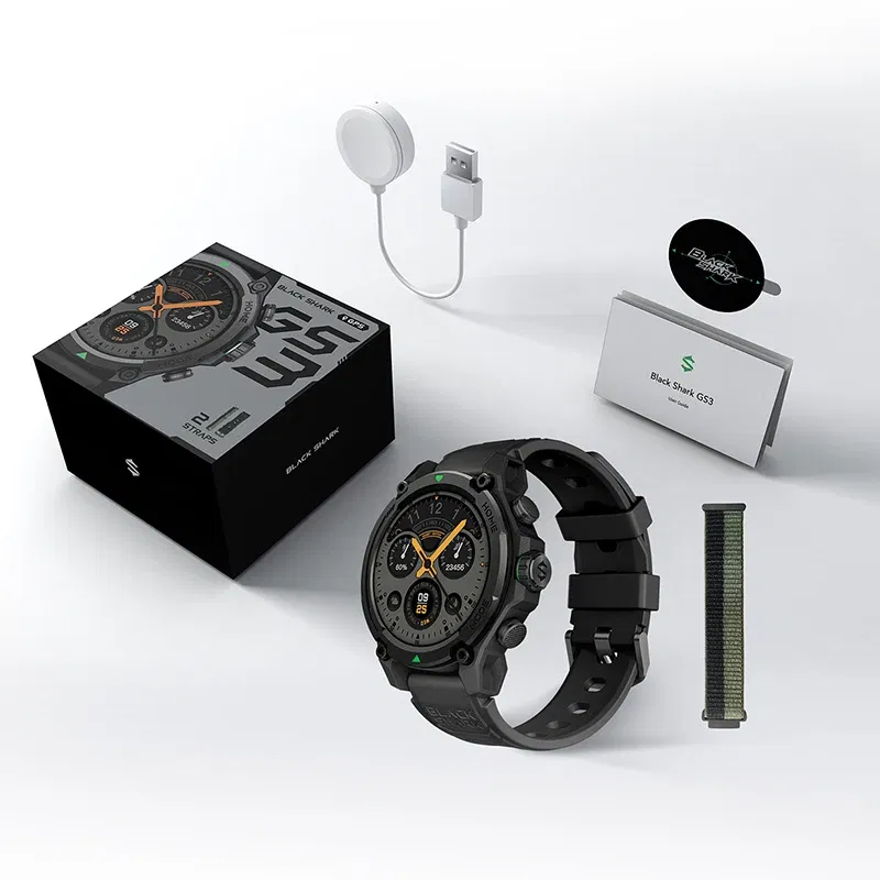 Color: Yellow, Ships From: CHINA - [World Premiere]Blackshark GS3 Smart Watch Global Version 1.43"AMOLED Display GPS Satellite Positioning 21 Day Life 5ATM
