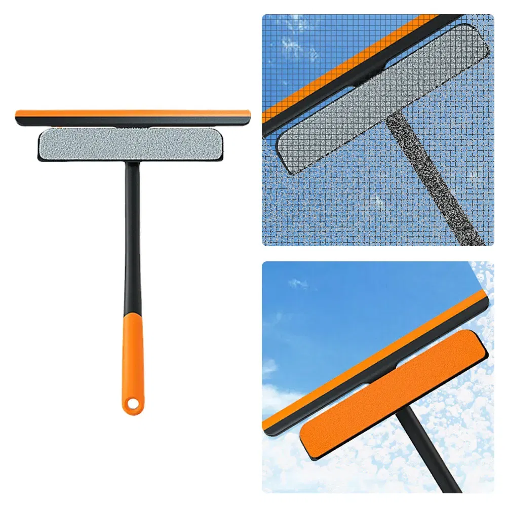Color: Army Green - Shower Squeegee Glass Clean Scraper Washing Wiper Hanger Floor Window Cleaning Household Water Wall Hanging Mirror with Handle