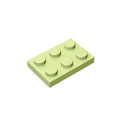 Color: Dark Grey - Educational Assemblage GOBRICKS Plate 2 x 3 compatible  with lego 3021 pieces of children's toys building block Particles Plate