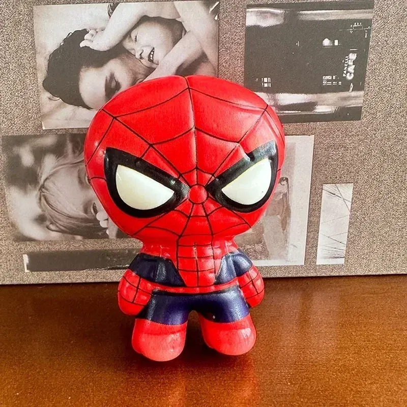 Color: Brown - Disney Stitch Squeeze Toys Cute Cartoon Fashion Spider-Man Soft Slow Rebound Doll Children Stress Relieving Toy Holiday Gifts