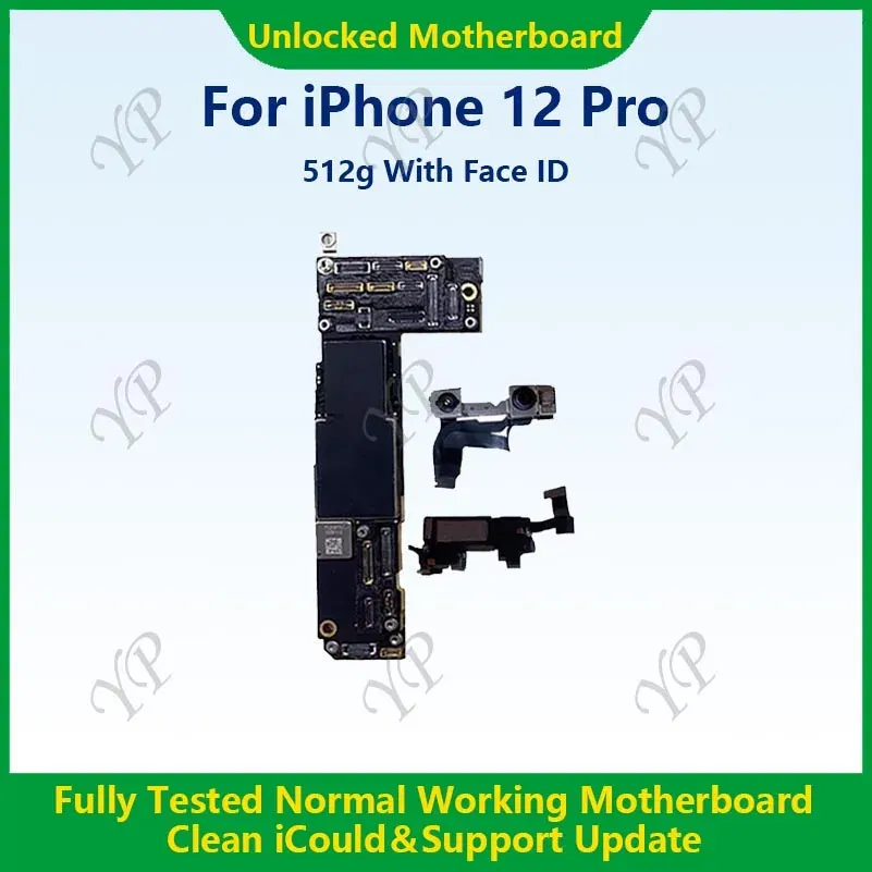 Color: Gold, Ships From: CHINA - Top Fully Tested Authentic Motherboard For iPhone 12 Pro Max 128g/256g Unlocked Mainboard With Face ID Cleaned iCloud Fast