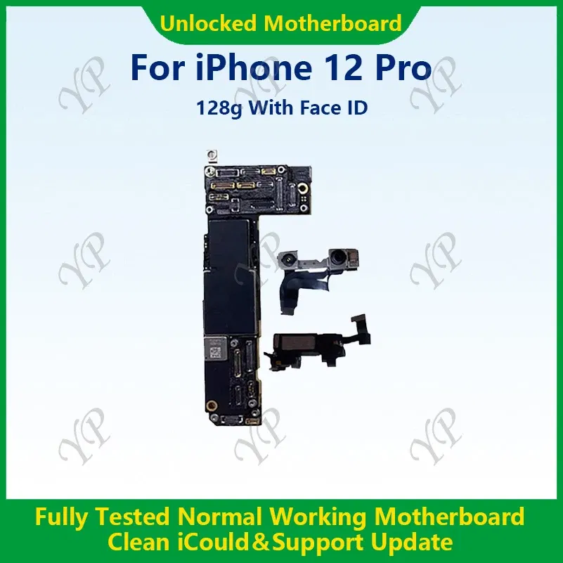 Color: Gold, Ships From: CHINA - Top Fully Tested Authentic Motherboard For iPhone 12 Pro Max 128g/256g Unlocked Mainboard With Face ID Cleaned iCloud Fast