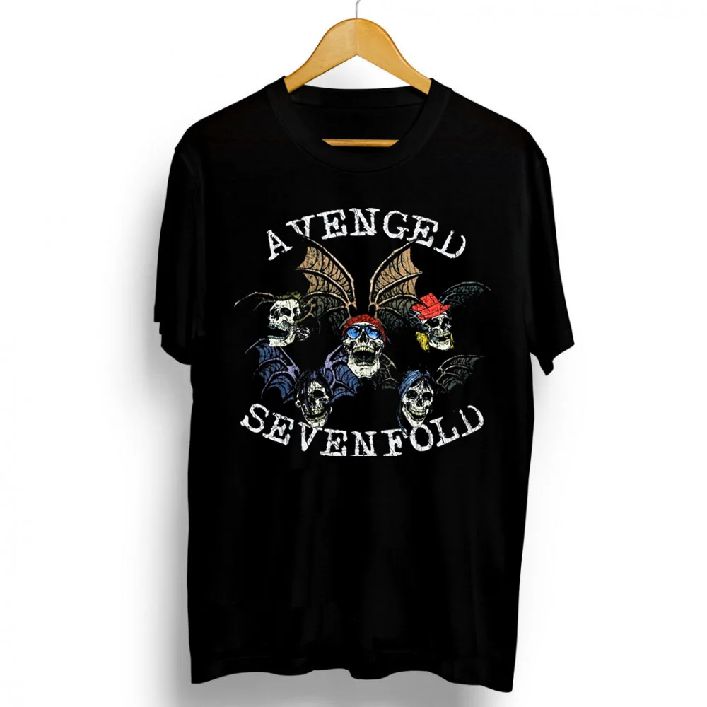 Color: SKY BLUE, Size: XL - Men Clothes Round Neck T-shirt  Heavy Metal Band Rock Cotton Breathable Print Womens Plus Size Tees