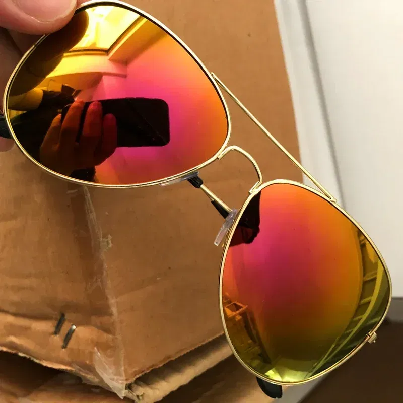 Lenses Color: Silver - New Fashion Sunglasses for Women Men Pilot Round Gradient Mirror Wen Outdoor Driving Glasses Oculos О?‡ки Со?»н?µ?‡н?‹?µ Му?¶ски?µ