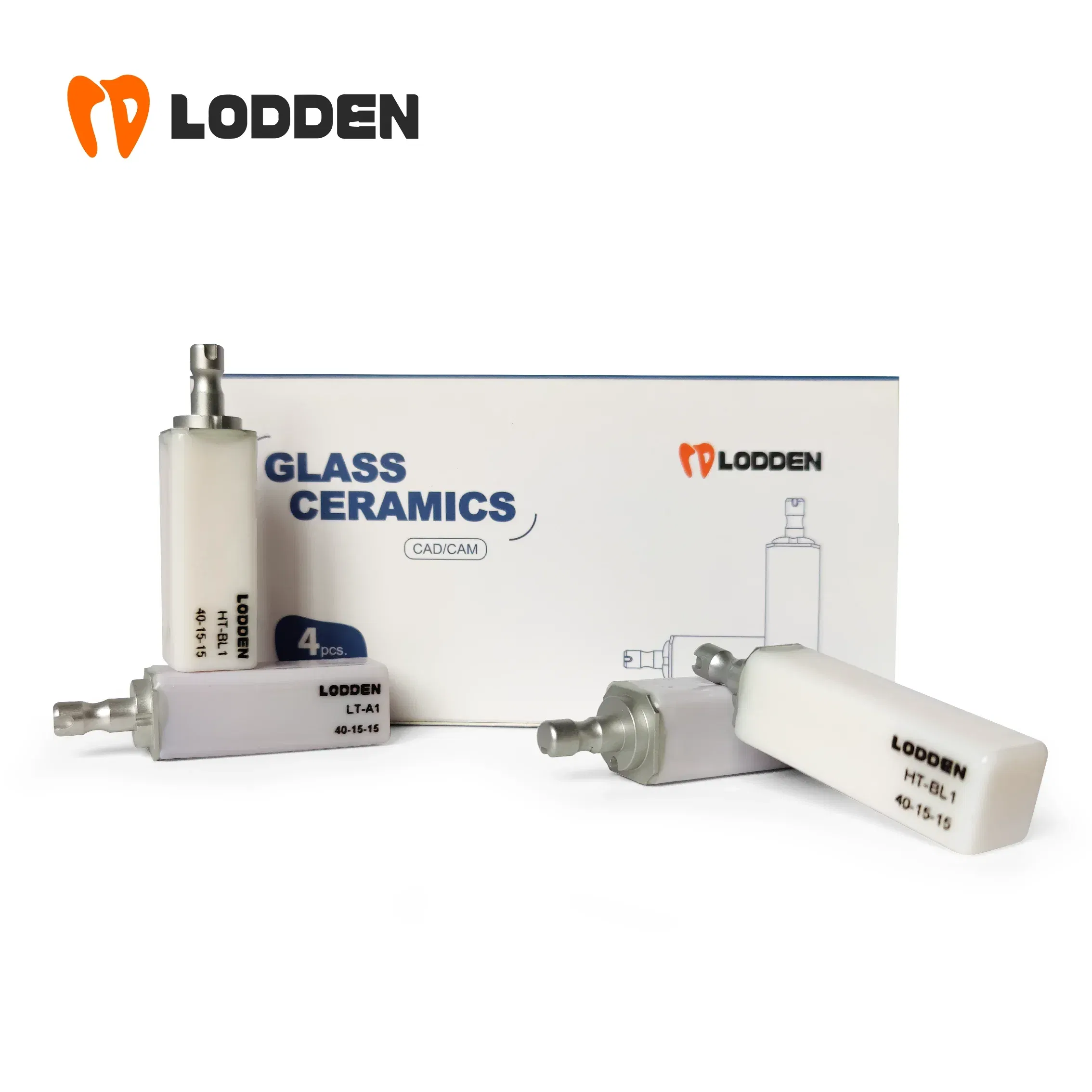 Color: GRAY - 4pcs/box Dental Lithium Disilicate(Glass Ceramic) B40 Cube LT/HT for CAD CAM Inlay Veneer Crown Sirona cerec milling system