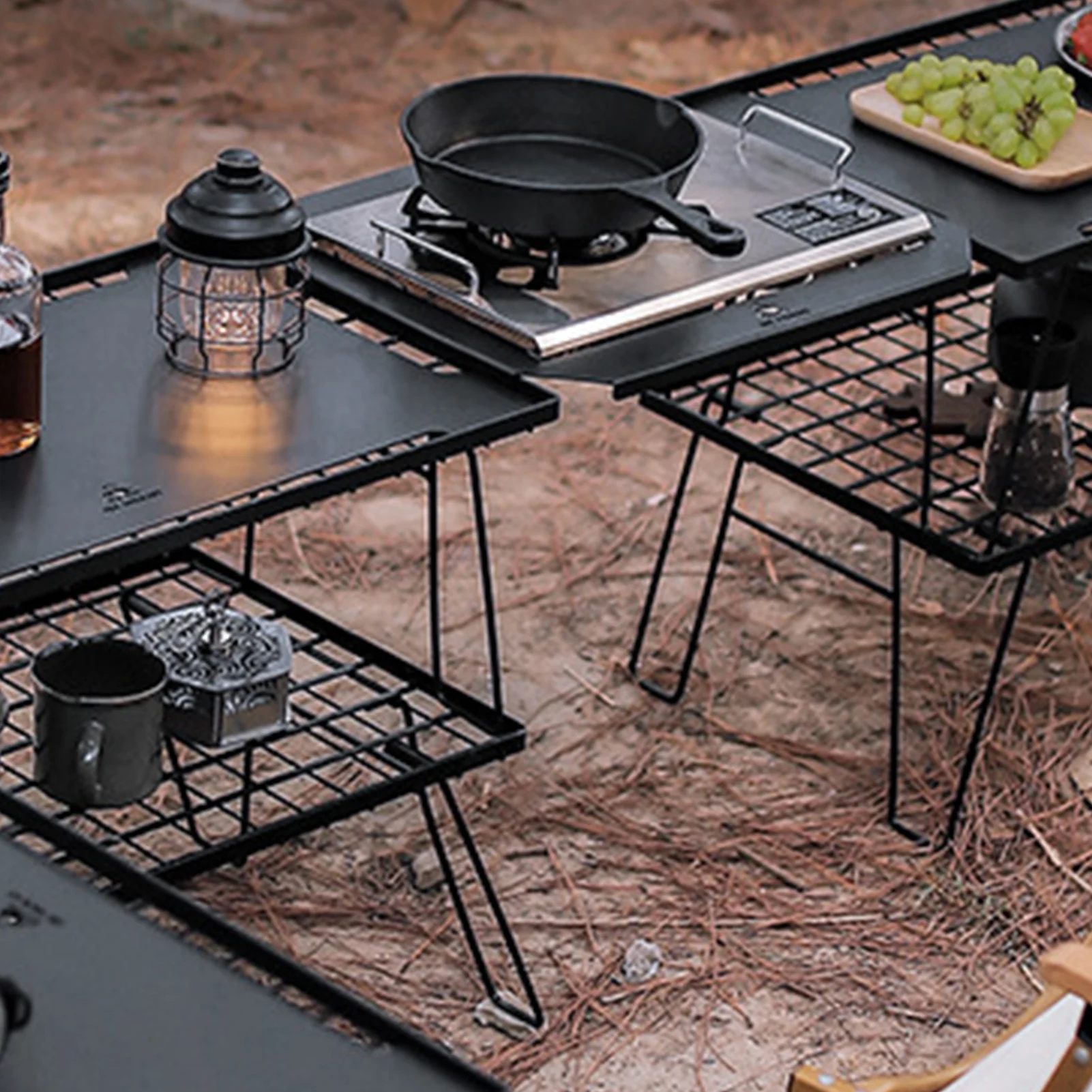 Color: Brown, Ships From: CN - Camping Table Burner Connecting Plate Steel Plate Countertop Single Burner Connection Board With Spraying Process DIY Tent Table