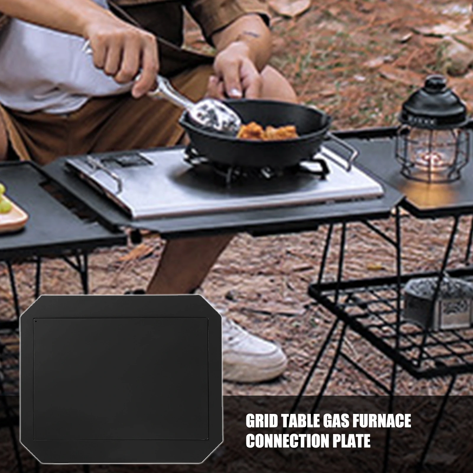 Color: Brown, Ships From: CN - Camping Table Burner Connecting Plate Steel Plate Countertop Single Burner Connection Board With Spraying Process DIY Tent Table