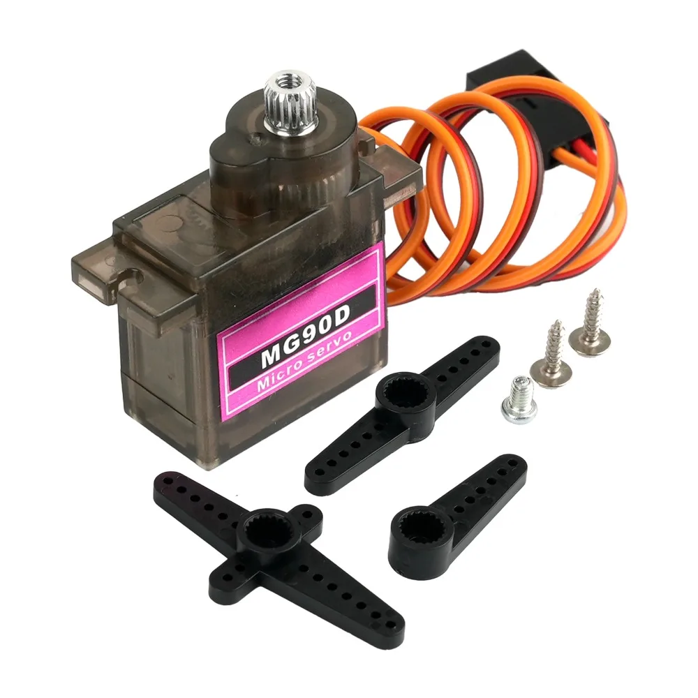 Color: Orange - MG90D 10/20/30/40/50Pcs Micro Digital Servo Motor Full Metal Gear 180/270/360 Degree For RC Airplane Helicopter Car Boat Model