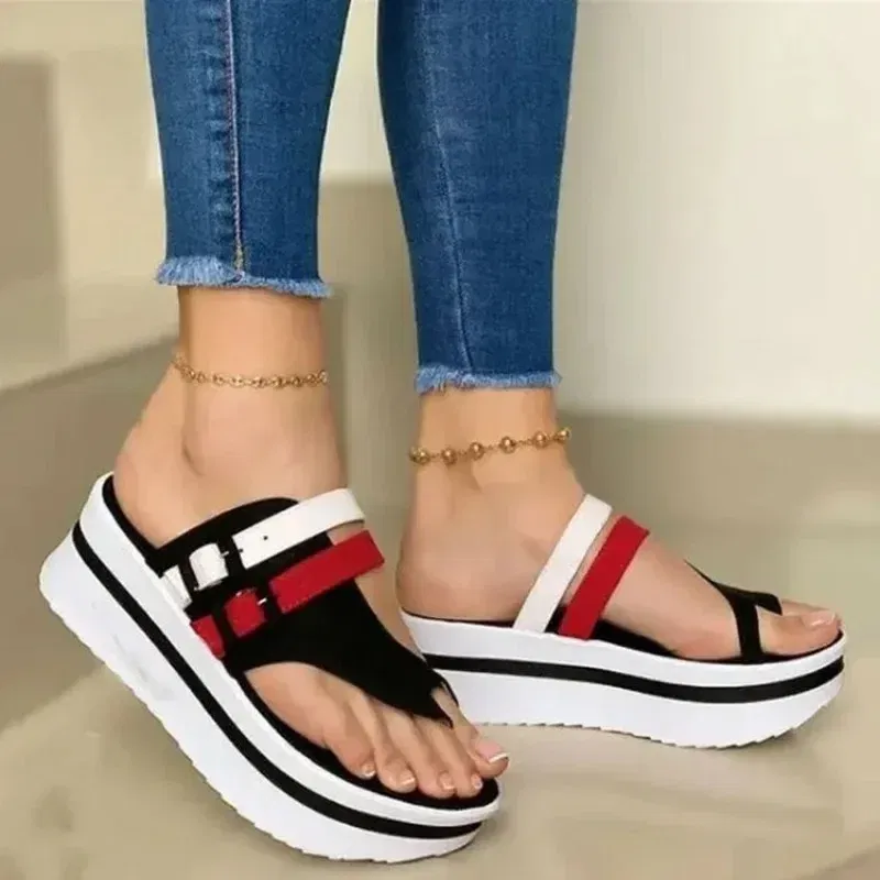 Color: Beige, Shoe Size: 37 - 2024 summer new pointed sponge cake and pointed sandals women's round toe women slippers  sandal  luxury sandals