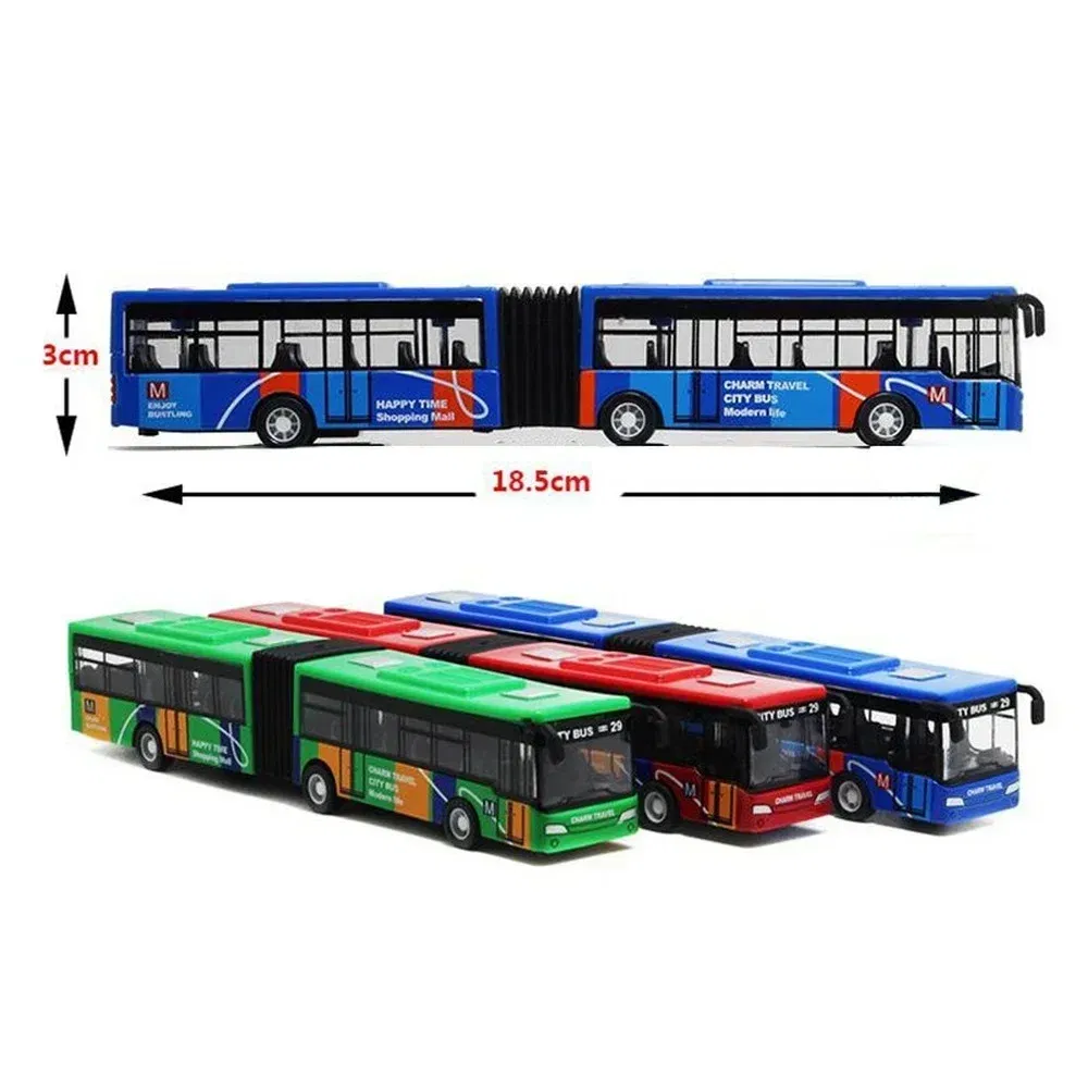 Color: Green, Ships From: CHINA - City Express Bus Double Buses Diecast Vehicles Toys Funny Pull Back Car Children Kids Gifts 1:64 Alloy City Bus Model Vehicles
