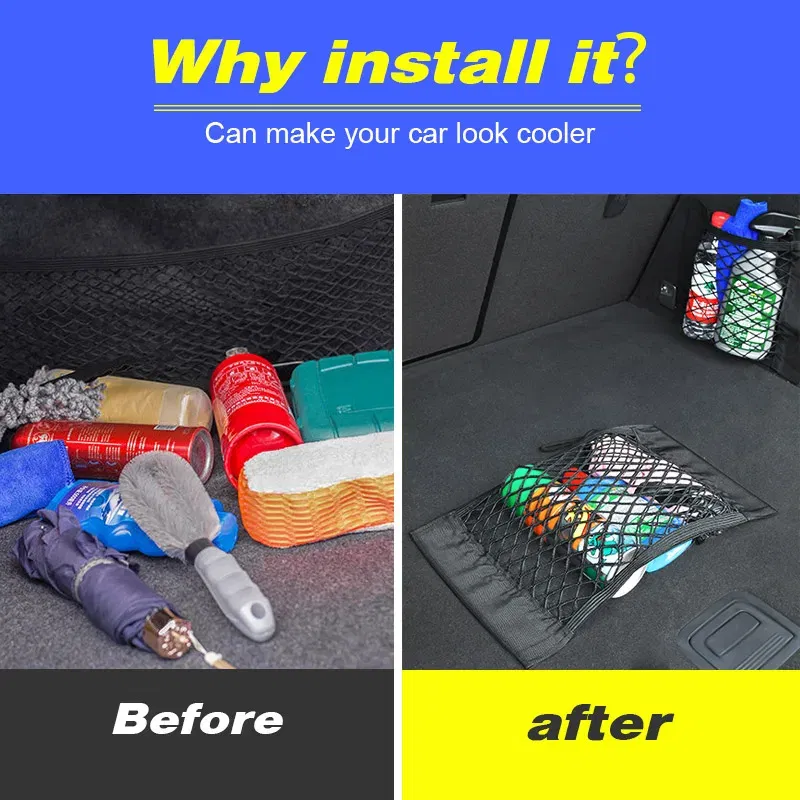 Car Storage Net Universal Mesh Organizer Pouch Bag