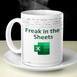 Excel Mug | Excel Cheat Sheet Mug | Freak in the Sheets excel inspired Mug