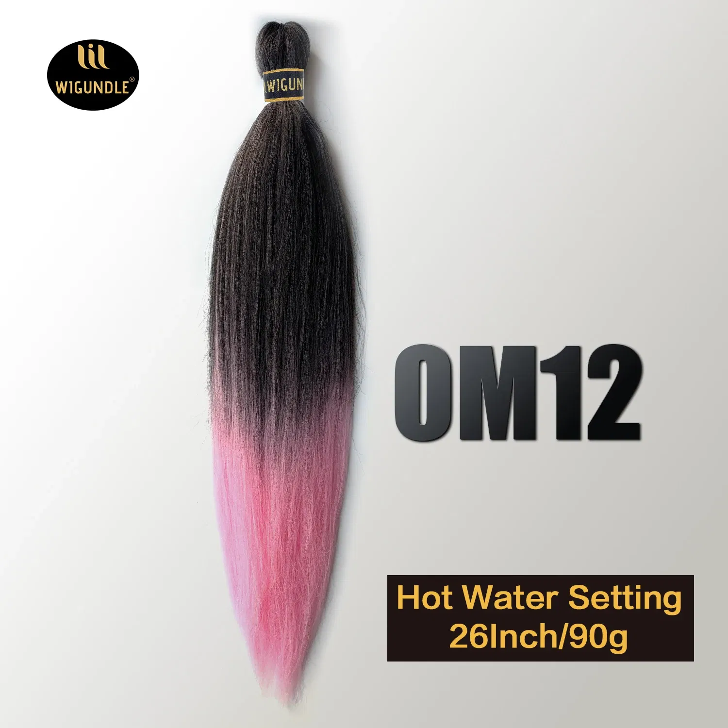 Color: T1B/33/27, Stretched Length: 26inches, Bulk Buy: 3Pcs/Lot - Kanekalon 26inch Hot Water Set Pre Stretched Jumbo Braiding Hair Box Twist Braids Synthetic Hair Extensions For Women Soft Yaki