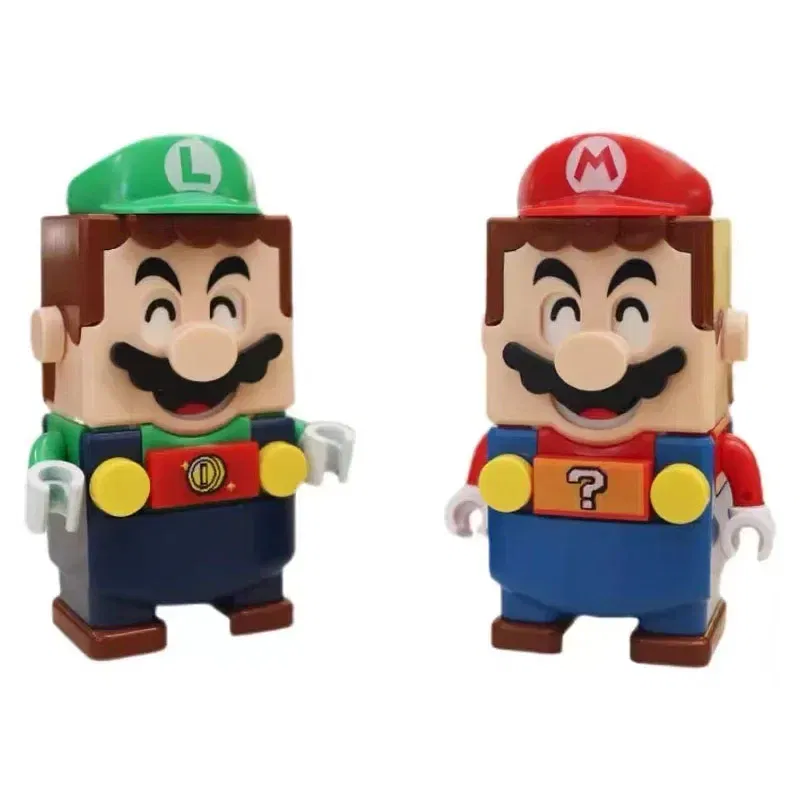 Color: BROWN - New Super Mario Bros Blocks Luigi Mini Buliding Blocks Action Toy Figures Assembly Toys Dolls Children Birthday Gifts
