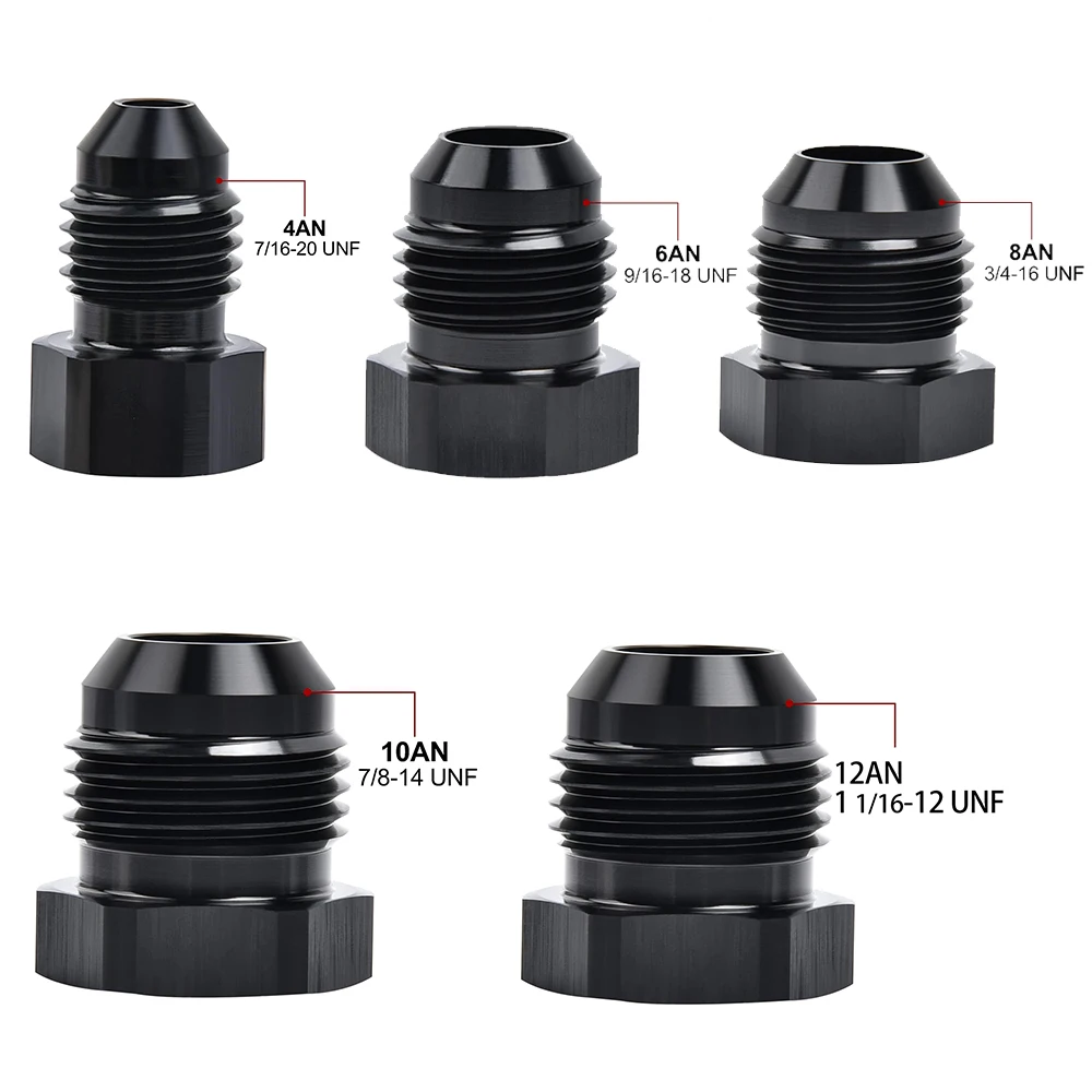Color: Lavender, Ships From: CHINA - AN4 AN6 AN8 AN10 AN12 Aluminum Male Flare Blanking Plug Fitting Hex Cap Connector Lock Hose Fitting Tube Adapter Anodized