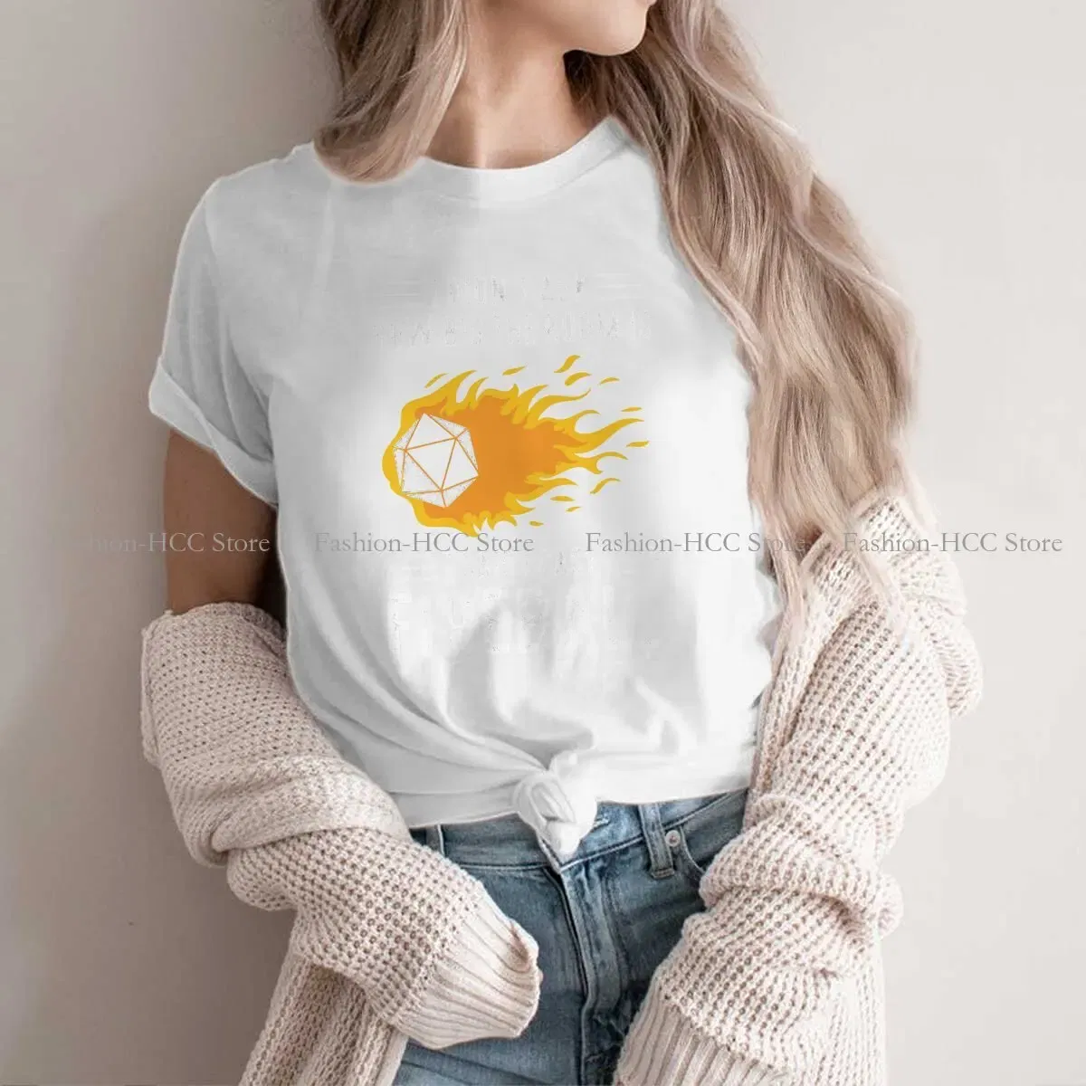 Color: WHITE, Size: XXXL - I Cast Fireball Wizard Sorcerer DM Gift TTRPG Newest Polyester TShirts DND Game Female Graphic Streetwear T Shirt Round Neck
