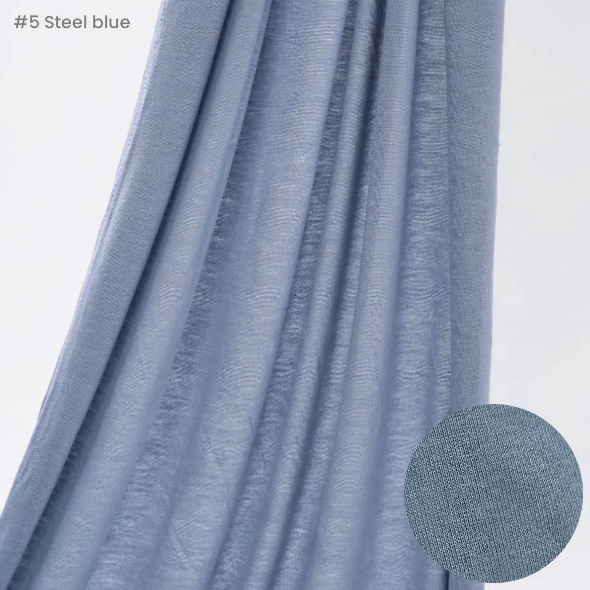 Color: ROYAL BLUE - Premium Instant Jersey Hijab Scarf Solid Muslim Long Scarves Turban Shawl Elastic Cotton Arab Headscarf Head Wraps Saudi Hijabs