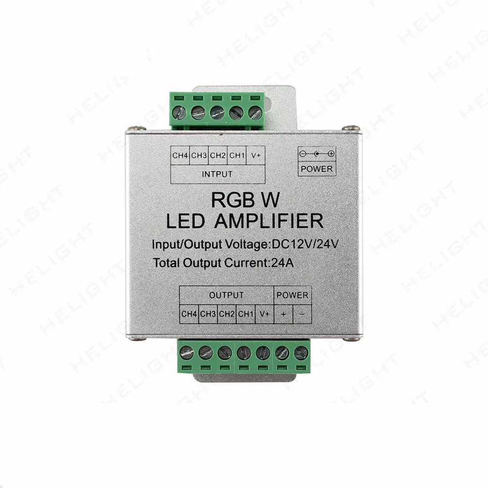 Color: Black - DC5V12V/24V Single Color/RGB/RGBW/RGBWW RGB+CCT LED Amplifier Controller 12A/24A/30A/50A 1CH/3CH/4CH/5CH Strip Power Repeater