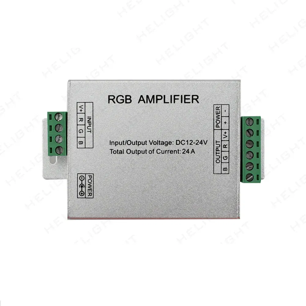Color: Black - DC5V12V/24V Single Color/RGB/RGBW/RGBWW RGB+CCT LED Amplifier Controller 12A/24A/30A/50A 1CH/3CH/4CH/5CH Strip Power Repeater