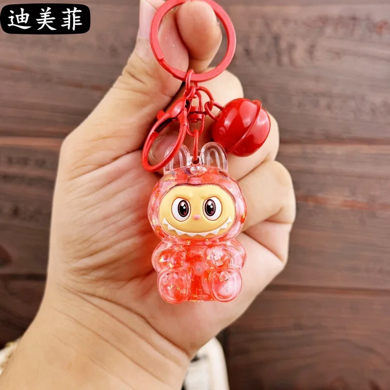 Color: green, Ships From: CHINA - Creative keychain oil series doll quicksand bottle small pendant gift decoration