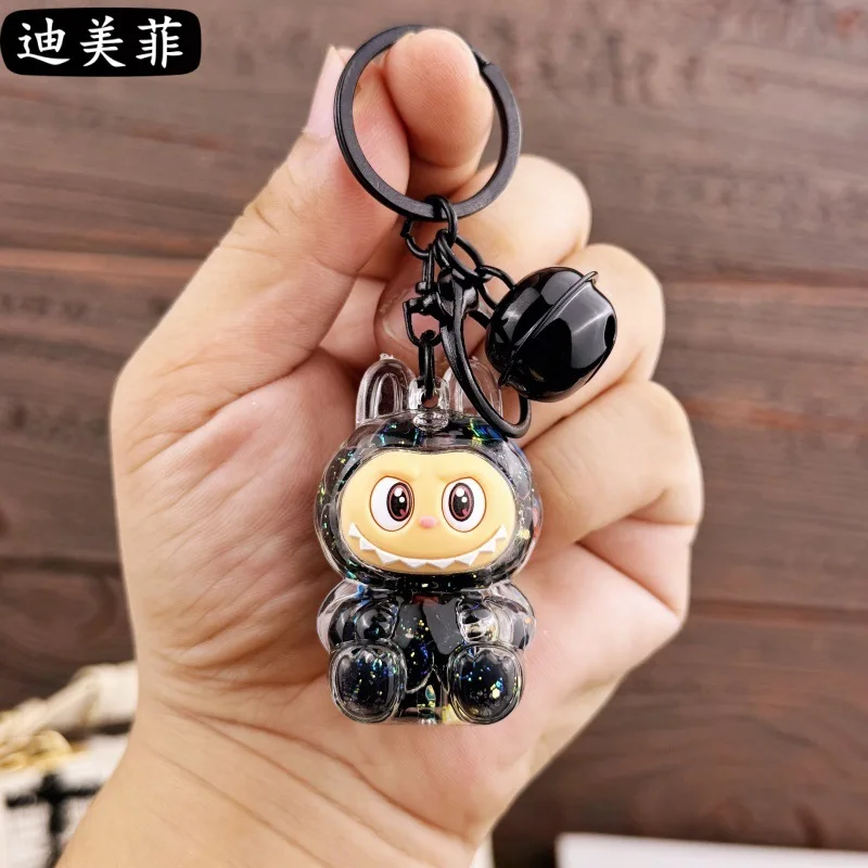Color: green, Ships From: CHINA - Creative keychain oil series doll quicksand bottle small pendant gift decoration