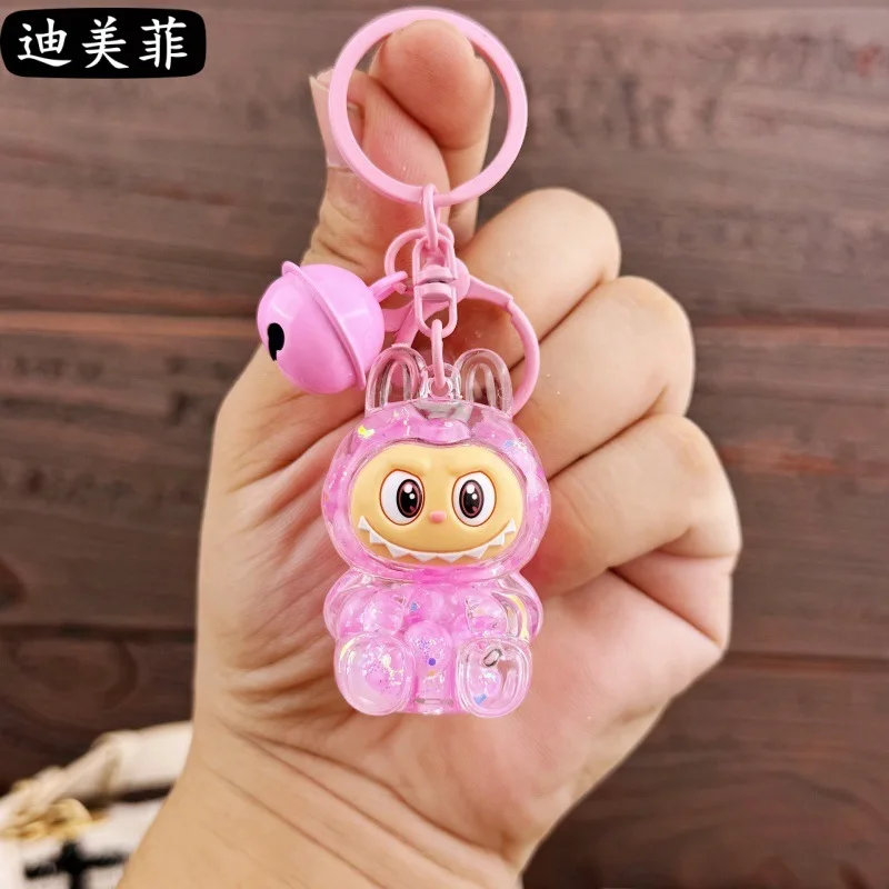 Color: green, Ships From: CHINA - Creative keychain oil series doll quicksand bottle small pendant gift decoration