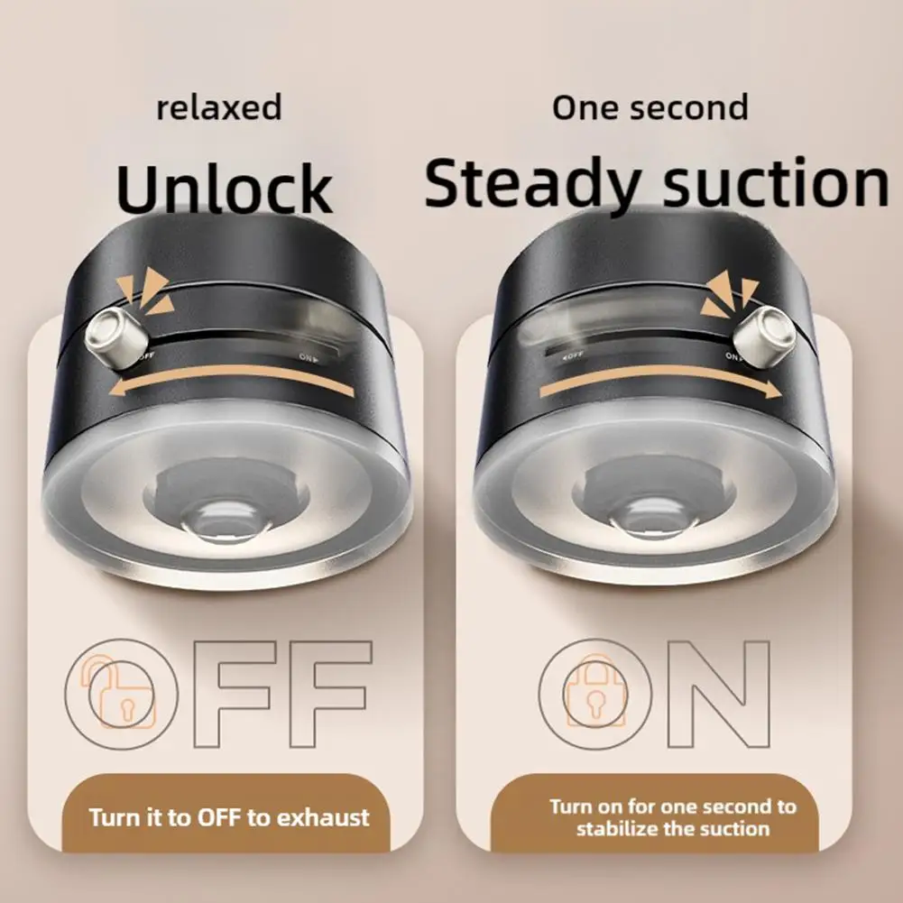 Color: black - 180 Degree Adjustable Vacuum Suction Cup Folding Magnetic Mobile Phone Holder Foldable For Magsafe Lazy Car Suction Cup Holder