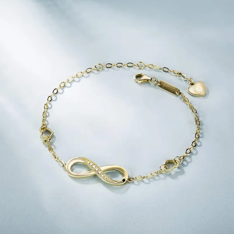Metal Color: Hot Stamping, Ships From: CHINA - Womens  Sterling Silver Infinity Endless Love Symbol Charm Adjustable Bracelet for Women Mother's Day