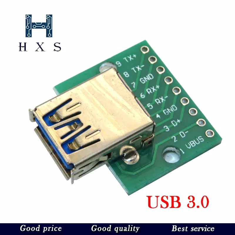 Color: Army Green - 5pcs Micro Mini USB USB A Male USB 2.0 3.0 A Female USB B Connector Interface to 2.54mm DIP PCB Converter Adapter Breakout Board