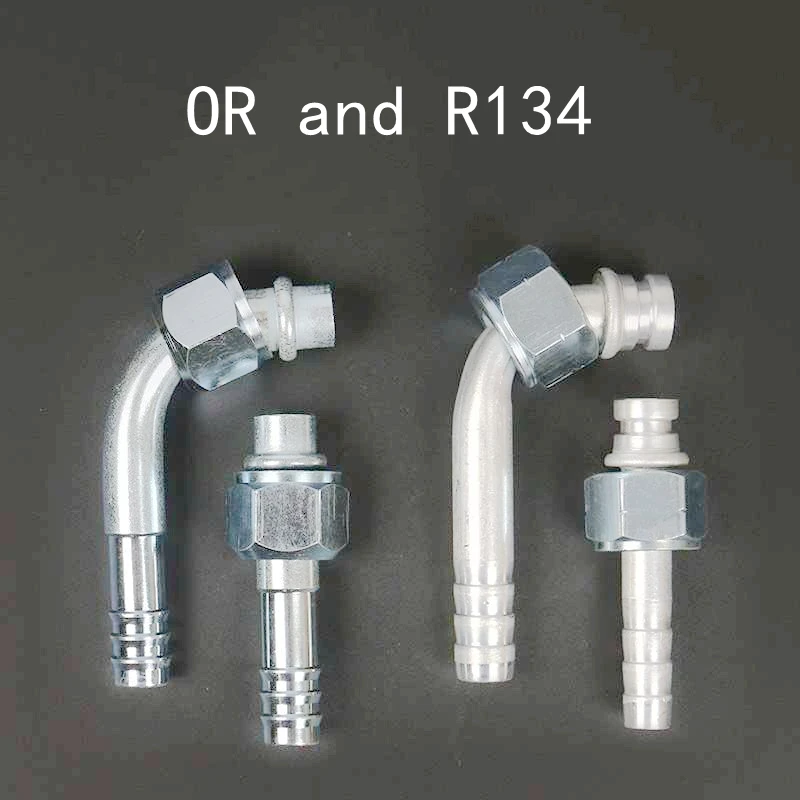 Color Name: GRAY - Automotive air conditioning general pipe aluminum joints,aluminum fitting OR 3/8 1/2 5/8,Air conditioning aluminum joint R134A